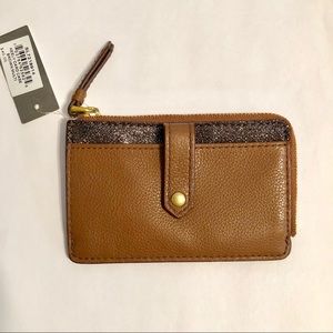 NWT Fossil Keely Card Case Brown Multi